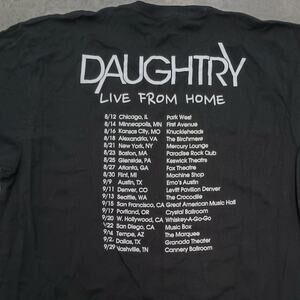 Daughtry - Live From Home Tour - Concert T-Shirt - Mens XL Black Band Tee